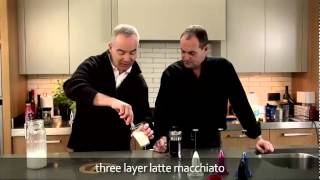 aerolatte  milk frother makes three layer caffè latte macchiato [upl. by Gardner503]