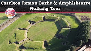 CAERLEON ROMAN BATHS amp AMPHITHEATRE WALES  Walking Tour  Pinned on Places [upl. by Morgan]