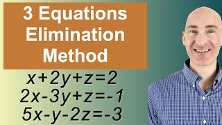 Solving Systems of 3 Equations Elimination [upl. by Sara-Ann]