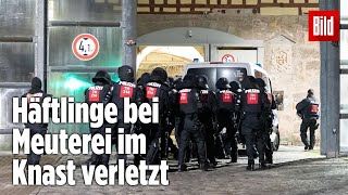 Gefängnismeuterei Polizei stürmt Knast in Thüringen  JVA Untermaßfeld [upl. by Connolly]